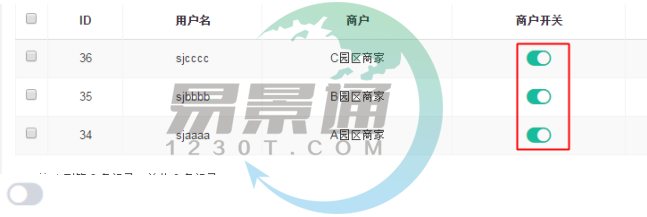 易景通景区票务系统：开关控件